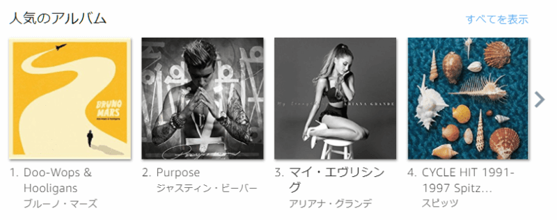 プライムMusicのキャプチャー